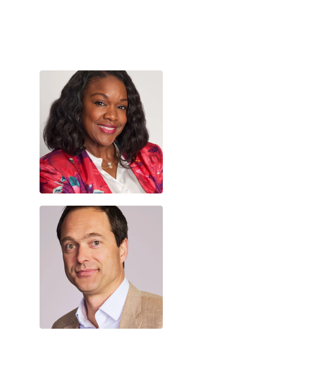 Speaker headshots including Jolen Anderson and Jan-Emmanuel De Neve